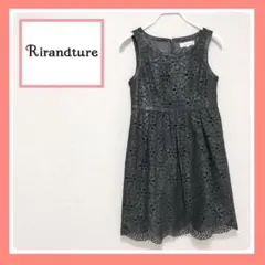 【Rirandture】お花刺繍の黒ワンピース、秋冬デートにおすすめ♡