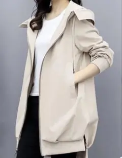 【新品】韓国風パーカー スプリングコート　レインコート上品 ゆったり 軽量