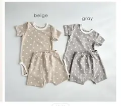 ベビー ロンパース ショートパンツ セット ドット柄のサムネイル