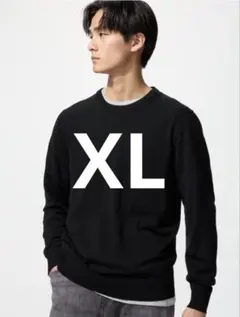 UNIQLO メリノクルーネックセーター XL ブラック