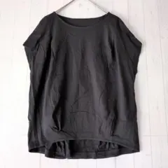 Plage リネン フロントタック ノースリーブブラウス プルオーバー V 