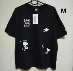 スヌーピー モノトーンランダム M Tシャツ ブラック 漆黒 レディース