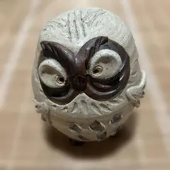 作家物　フクロウの陶器置物