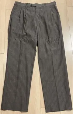 90s〜00s　スラックス　グレー ストライプ ワイドパンツ ヴィンテージ