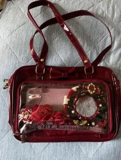 中古品　推し活　痛バッグ　レッド　小さめ