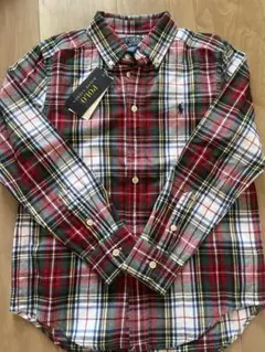 新品・タグ付き ラルフローレン キッズ チェック 長袖シャツ 140
