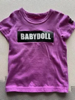 BABYDOLL パープル Tシャツ　80のサムネイル
