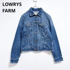 【ローリーズファーム】デニムジャケット　Gジャン　ショート丈　ブルー　青　綿　M