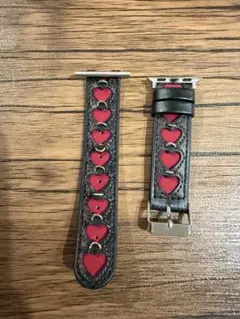 Apple Watch専用交換 バンド ウォッチ ブレスレット レザー風 ハート