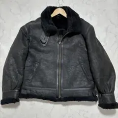 [大人気/ブラック]B-3 フライトジャケット ムートン VINTAGE M