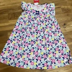 ミキハウス花柄 半袖ワンピース 110サイズ