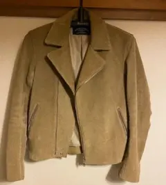 ライダースジャケット　ベージュ/キャメル色