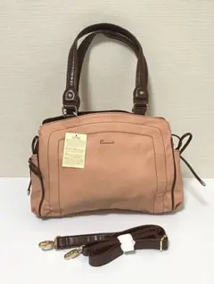 SAC サック トートバッグ バイカラー ピンク ブラウン 新品 大きめ リボンのサムネイル