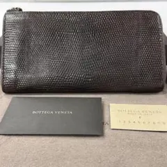 新品同様‼️希少　ボッテガヴェネタ　財布　長財布　リザード　L字ファスナー 新品同様‼️希少 ボッテガヴェネタ 財布 長財布 リザード L字