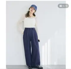 coca とろみデニムタックパンツ