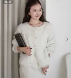 神戸レタス [ nanamiさんコラボ ]前後2wayシャギーニットトップス