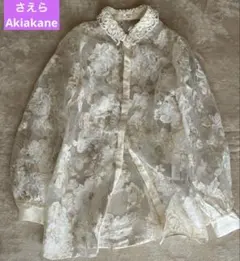 Itami様専用‼️さえらアキアカネAkiakane ブラウス 花柄 レースのサムネイル