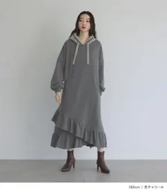 お値下げsomari imagination 裏シャギーレースパーカーワンピース