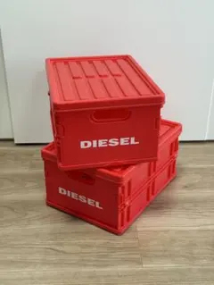 DIESEL ディーゼル　コンテナBOX　2個セット　赤　非売品 ノベルティ