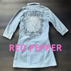 y2k 小悪魔 REDPEPPER ユニコーン刺繍 デニムワンピ M ビンテージ