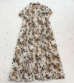 試着のみ✨SUM1 STYLE 羽織としても使える 斜めプリーツワンピース