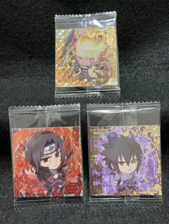 NARUTOウエハースシール ナルト・サスケ・イタチ3点セット 未開封