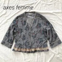 未使用品✨axesfemme 薄手　ジャケット　ブラウス　シャツ　トップス　薔薇