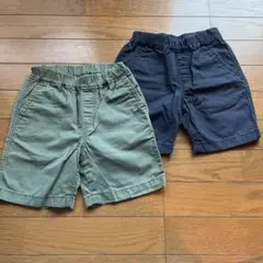 UNIQLO 半ズボン 100cm ネイビー・カーキ 2色セット
