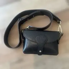 【新品未使用】Marant ブラック レザーショルダーバッグ