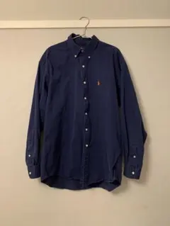 Ralph Lauren ネイビー ボタンダウン長袖シャツ
