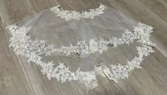 SHIEN アイボリー 花柄刺繍 ブライダルケープ・ショールのサムネイル