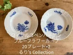 ロイヤルコペンハーゲン ブルーフラワーカーブシリーズ17.5cm2枚セット
