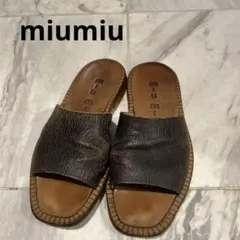miumiu 革サンダル　38 1/2