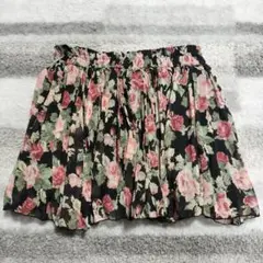 イング　INGNI　花柄シフォンミニスカートペチコートパンツ付き Mサイズ