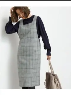 ロペピクニック ウーリッシュフラノチェックジャンスカ