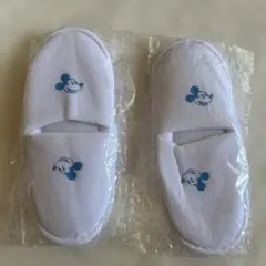 ミッキーマウス キッズ用スリッパ ホワイト