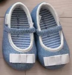 新品未使用 デニム靴 女の子シューズ １３cm フォーマル パンプス