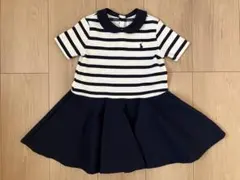 90ラルフ・ローレン ボーダー半袖ワンピース