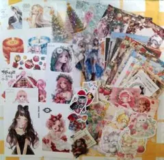 クリスマス素材 /コラージュ素材おすそ分け K