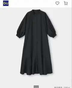 GUバンドカラーシャツワンピース