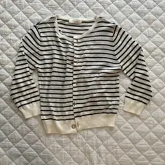 Freesia ボーダー カーディガン 七分袖