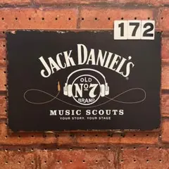 ジャックダニエル JACKDANIELS 《172》ブリキ 看板 レトロ風 ☻のサムネイル