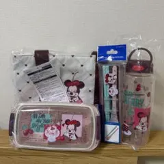 ミニー さくらんぼ　ランチボックス カトラリー　ランチバッグ　ドリンクボトル