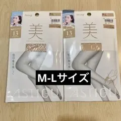 アツギ 美　ストッキング アスティーグ〈クラストベージュ〉M-L 2点　神崎恵