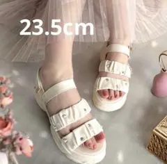 michellMacaron キルティングウエッジサンダル オフホワイト - メルカリ