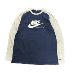NIKE ロゴプリントロンT ラグラン　長袖　古着8BS1