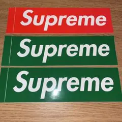 Supreme Box Logo ステッカー 緑2枚 24FW 新品