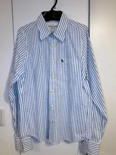 【美品】Abercrombie & Fitch ストライプシャツ M ブルー