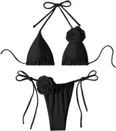 【新品未使用】ビキニ 水着 ホルターネック　ブラック　Mサイズ