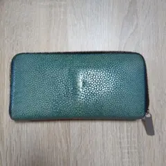BAHARI バハリ スティングレイ 長財布 ガルーシャ ブルー L字